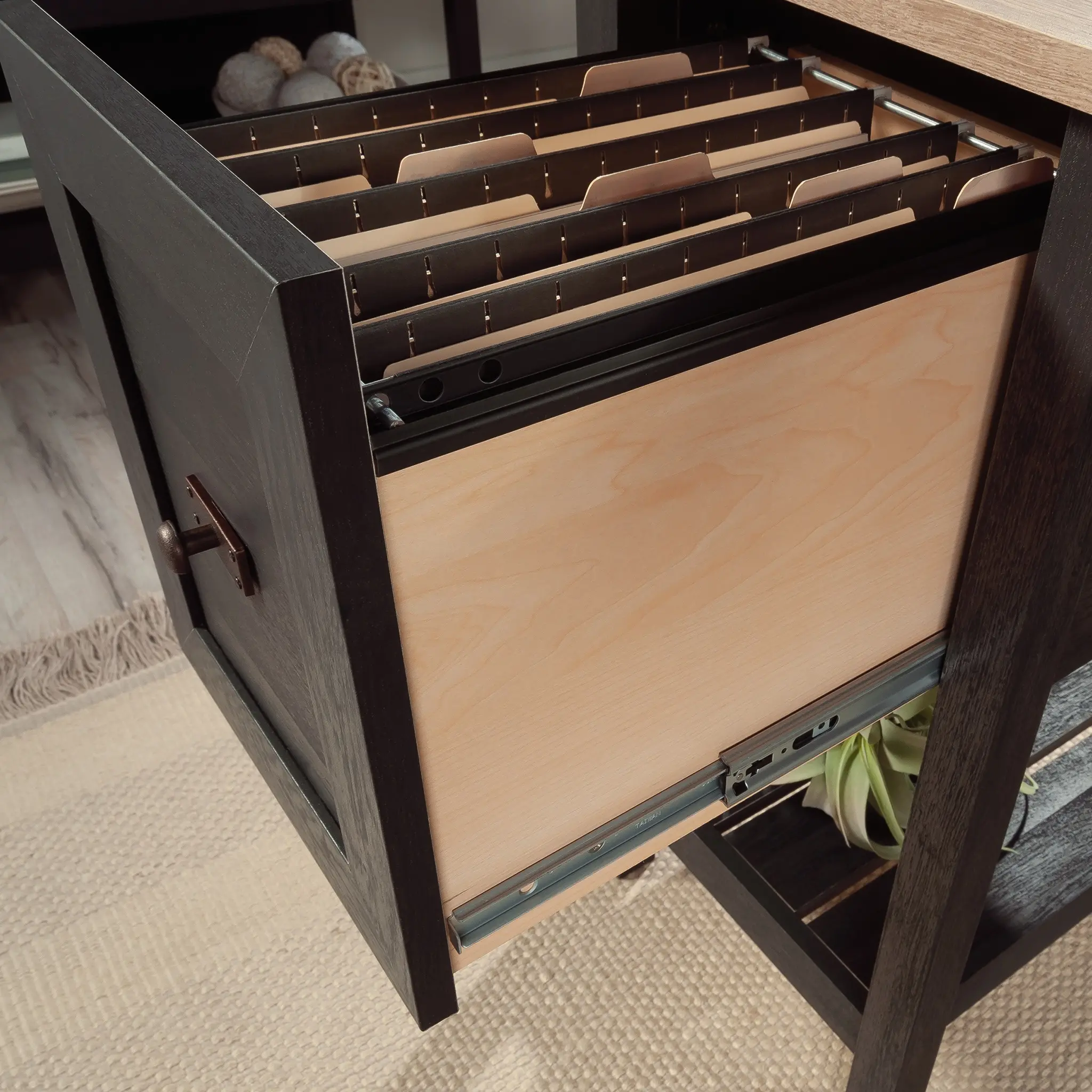 Raven Oak Black Student Desk-6