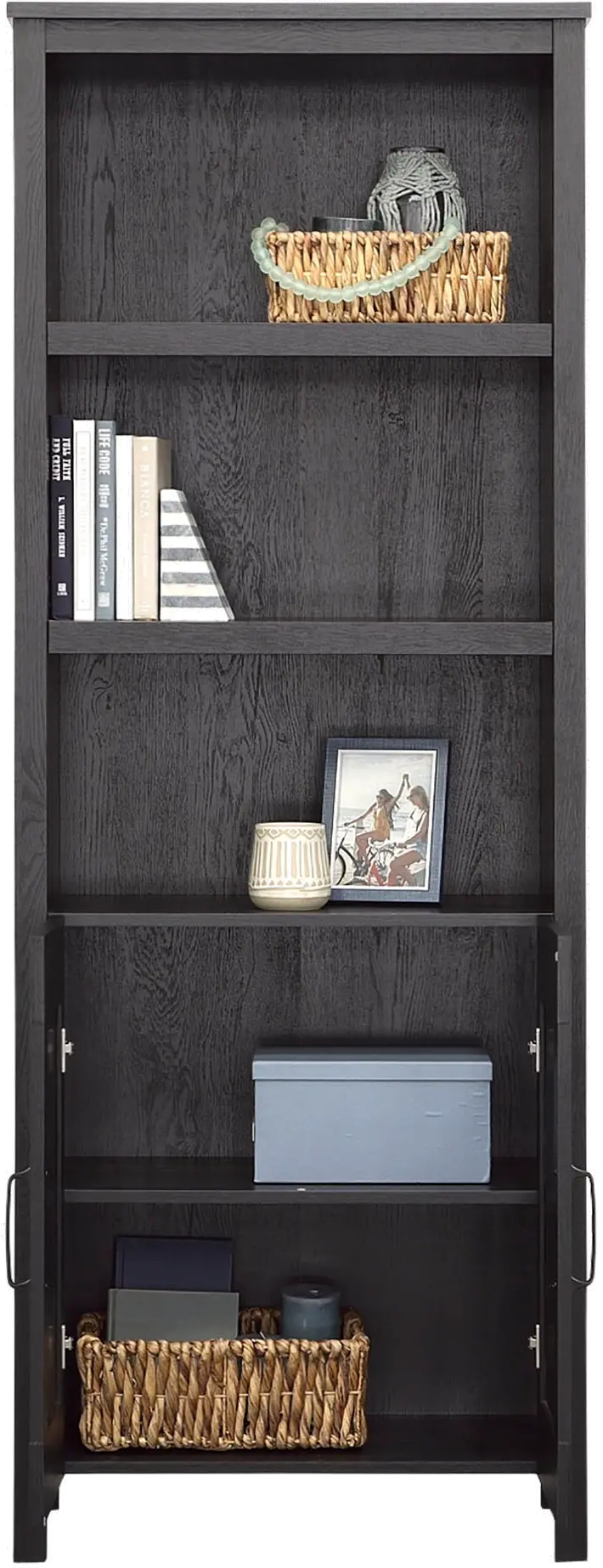 Raven Oak Black Bookcase-5