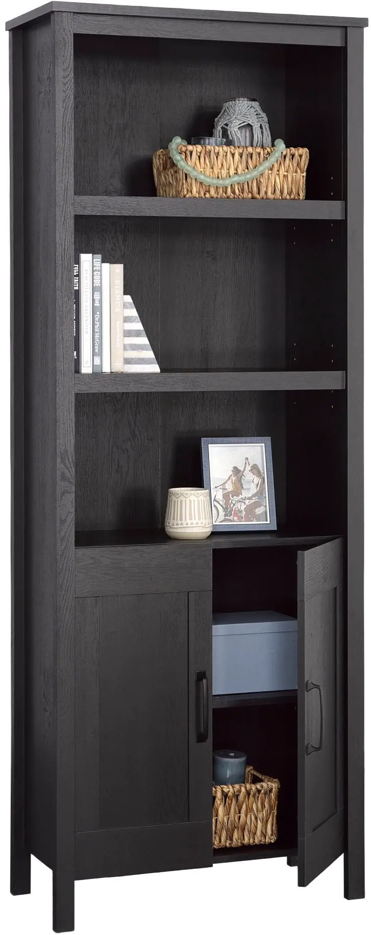 Raven Oak Black Bookcase-6