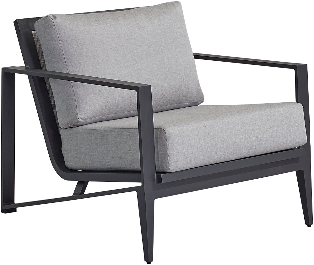 Aragon Blue and Gray Patio Lounge Chair