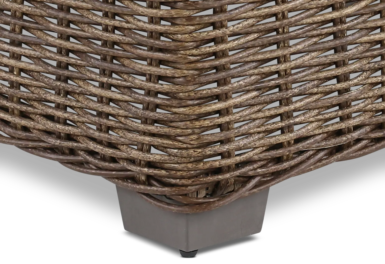 Carter Brown and Beige Wicker Patio Sofa-8