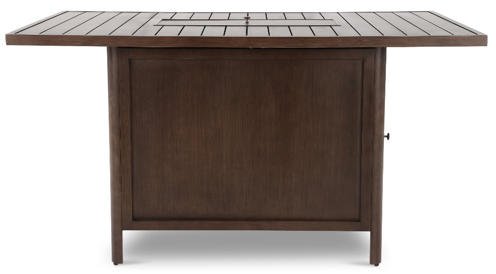 Adeline Brown Counter Height Fire Pit Table