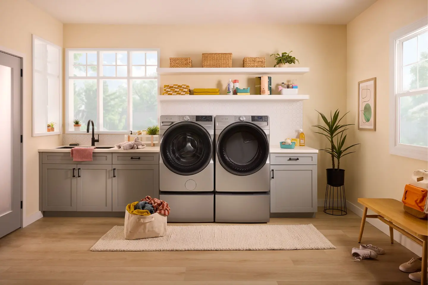 WFW5720RR Whirlpool 4.5 Cu Ft Smart Front Load Washer with FreshFlow™ Vent System - Radiant Silver-2