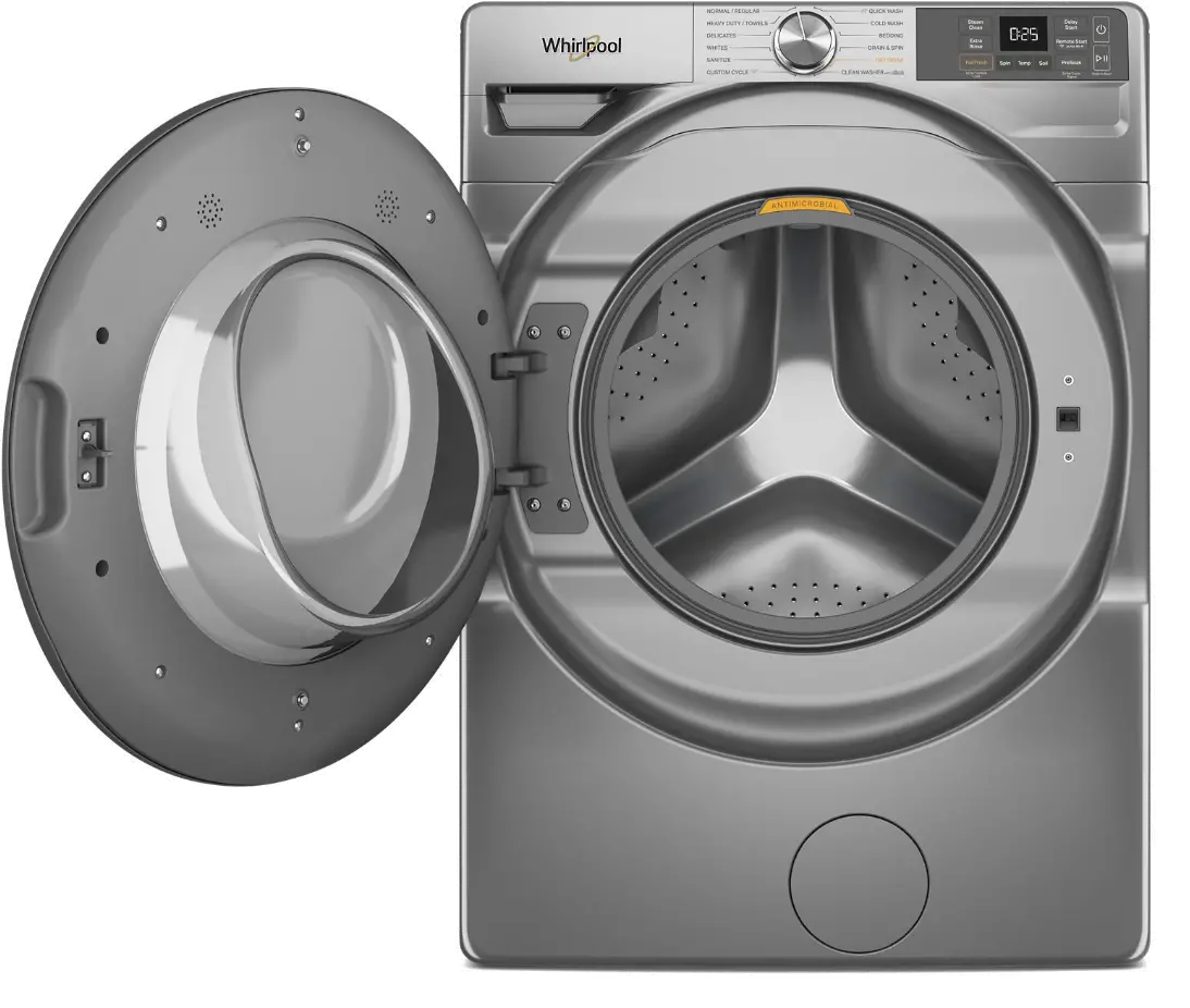 WFW5720RR Whirlpool 4.5 Cu Ft Smart Front Load Washer with FreshFlow™ Vent System - Radiant Silver-4