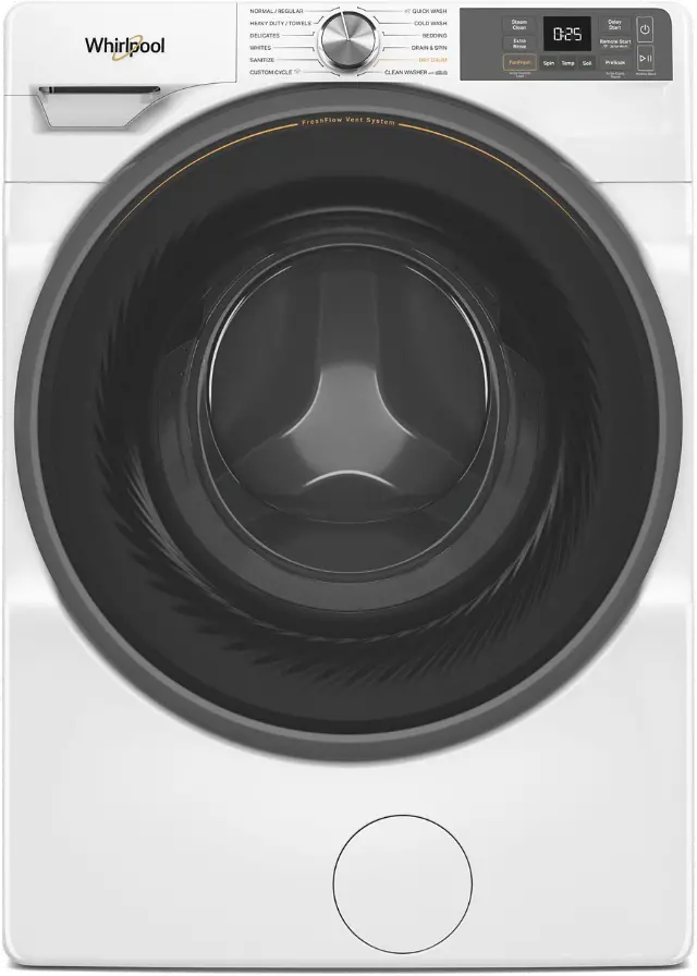 WFW5720RW Whirlpool 4.5 Cu Ft Smart Front Load Washer with FreshFlow™ Vent System - White-1