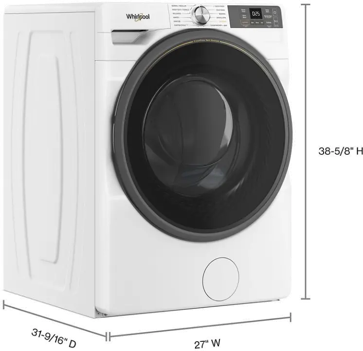 WFW5720RW Whirlpool 4.5 Cu Ft Smart Front Load Washer with FreshFlow™ Vent System - White-3