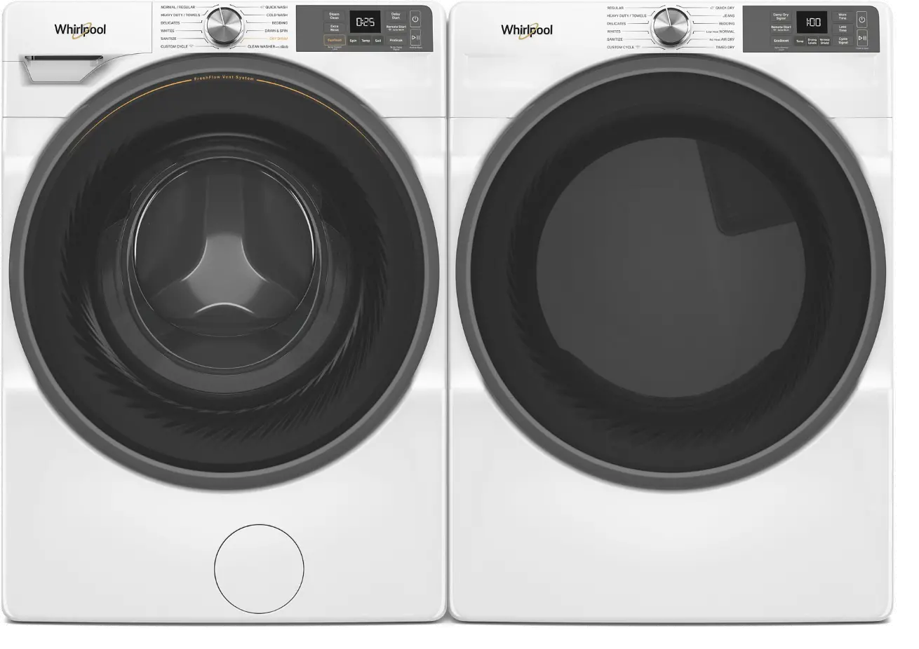 WFW5720RW Whirlpool 4.5 Cu Ft Smart Front Load Washer with FreshFlow™ Vent System - White-6