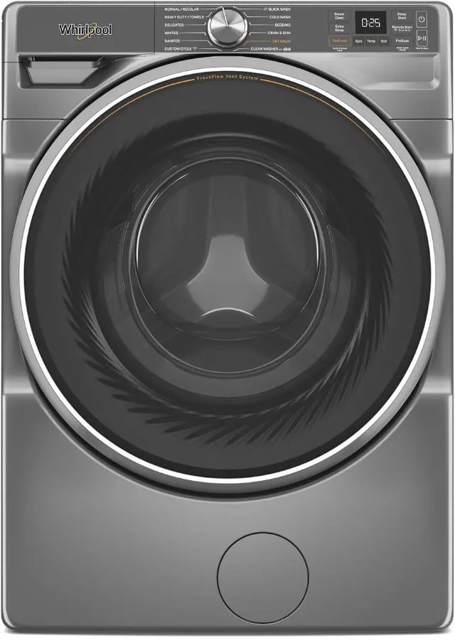 WFW6720RR Whirlpool 5.0 Cu Ft Front Load Washer with FreshFlow™ - Radiant Silver-1