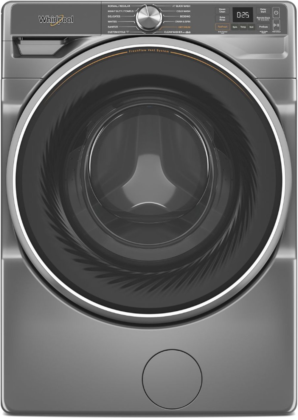 Whirlpool 5.0 Cu Ft Front Load Washer with FreshFlow™ - Radiant Silver