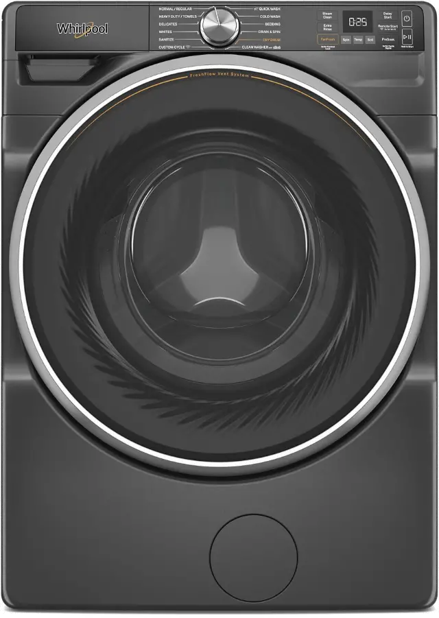WFW6720RU Whirlpool 5.0 Cu Ft Front Load Washer with FreshFlow™ - Volcano Black-1