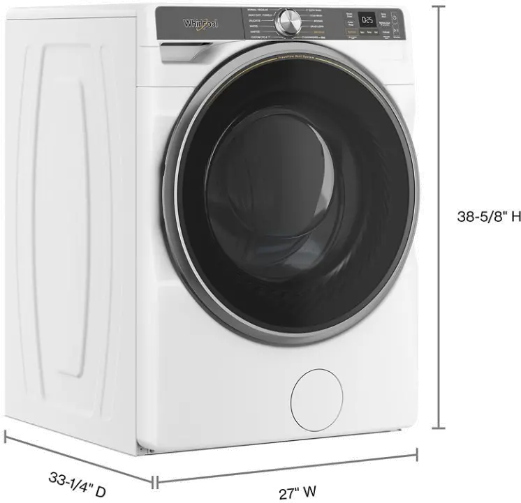 WFW6720RW Whirlpool 5.0 Cu Ft Front Load Washer with FreshFlow™ - White-3
