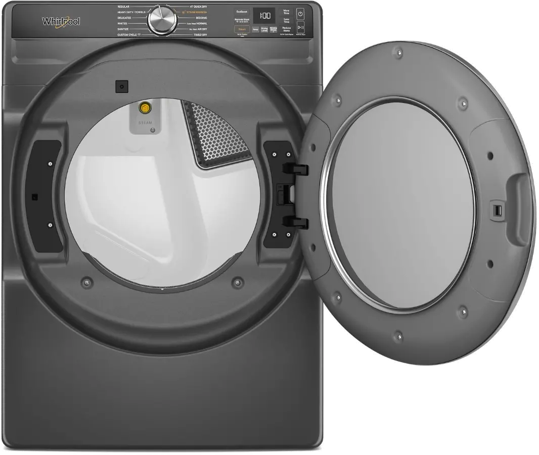 WED6720RU Whirlpool 7.4 Cu Ft Smart Electric Dryer with Steam - Volcano Black-4