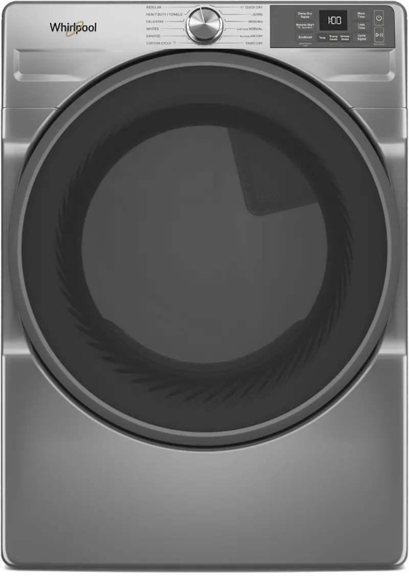 Whirlpool 7.4 Cu Ft Smart Gas Dryer - Radiant Silver
