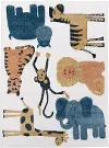 483901/5X7-PLYROOM/IV/MULT-RUG Playroom 5 x 7 Safari Ivory and Multicolor Striped Area Rug