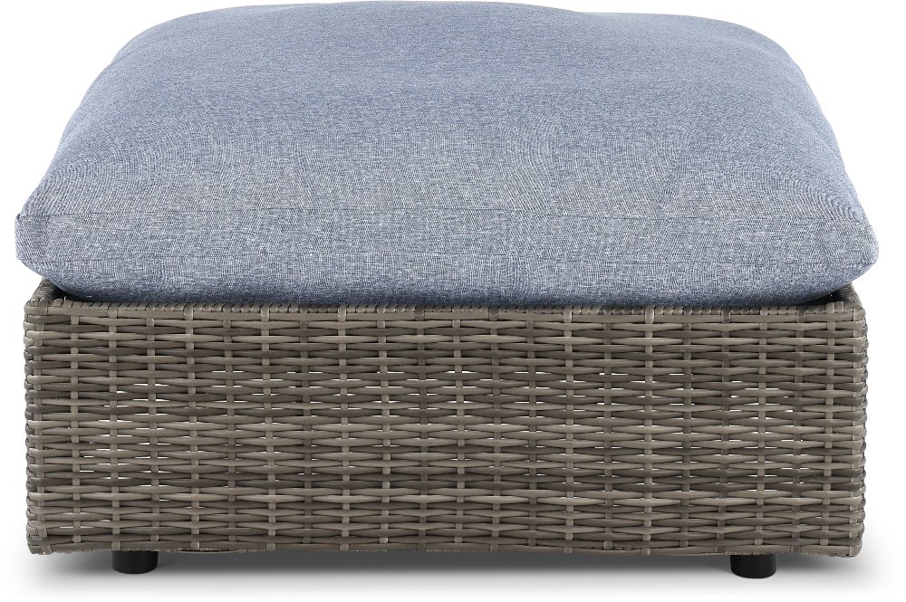 Cirrus Brown and Blue Patio Ottoman