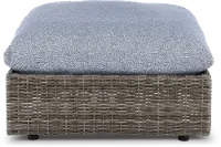 Cirrus Brown and Blue Patio Ottoman