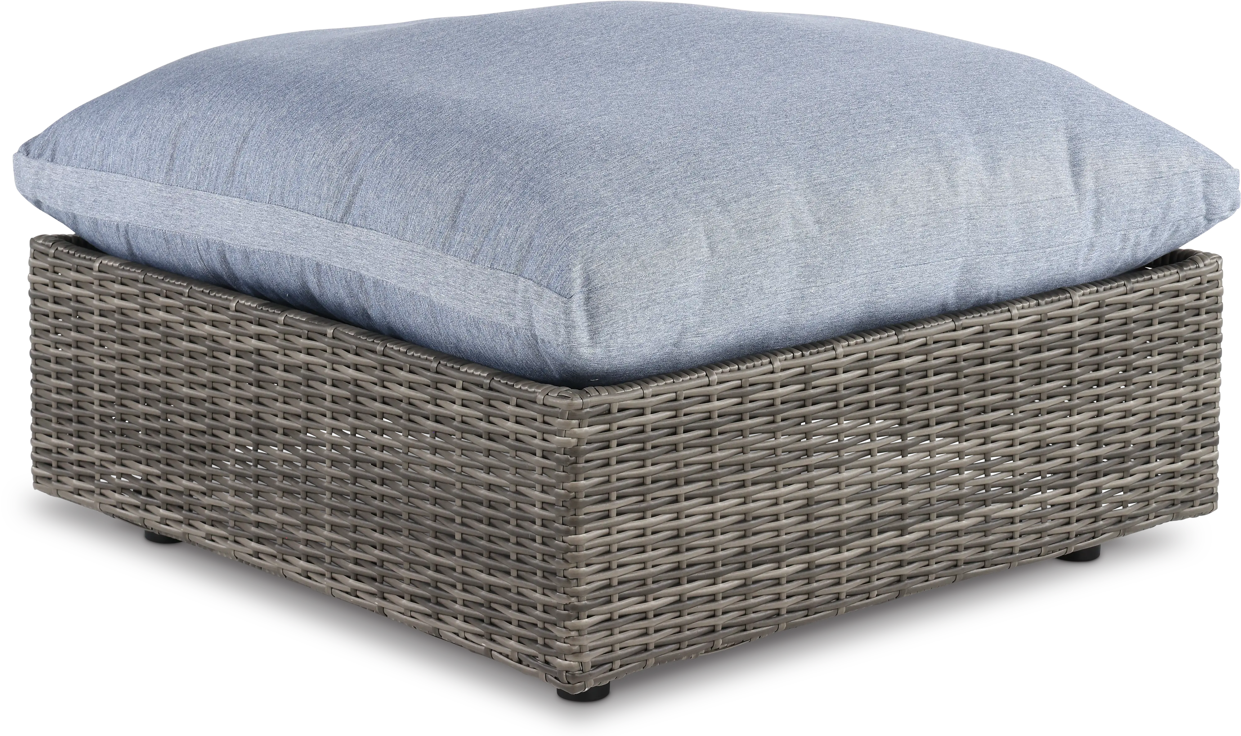 Cirrus Brown and Blue Patio Ottoman-4