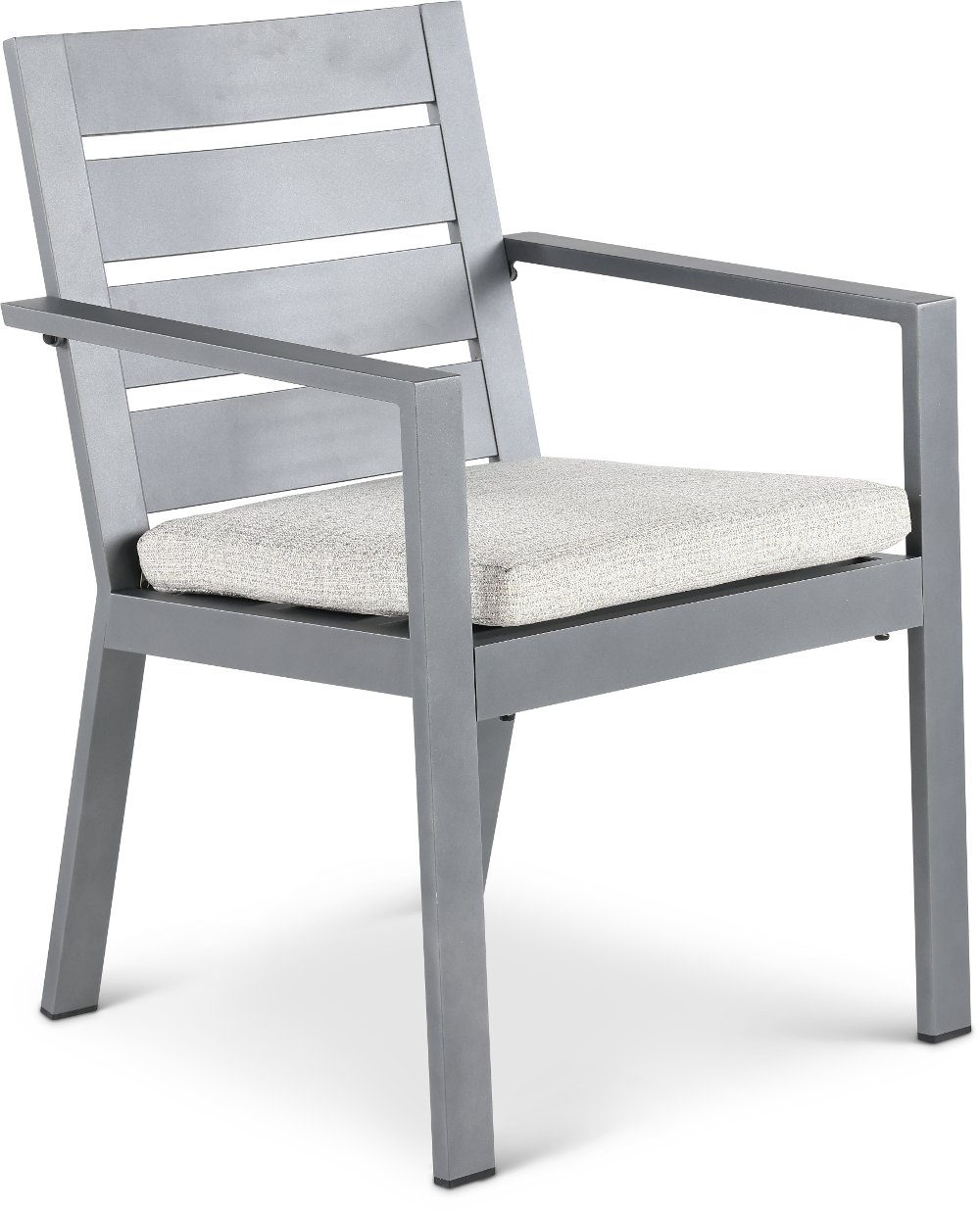 Gibraltar Gray and Beige Patio Dining Chair