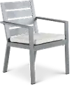 Gibraltar Gray and Beige Patio Dining Chair