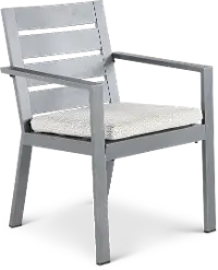 Gibraltar Gray and Beige Patio Dining Chair