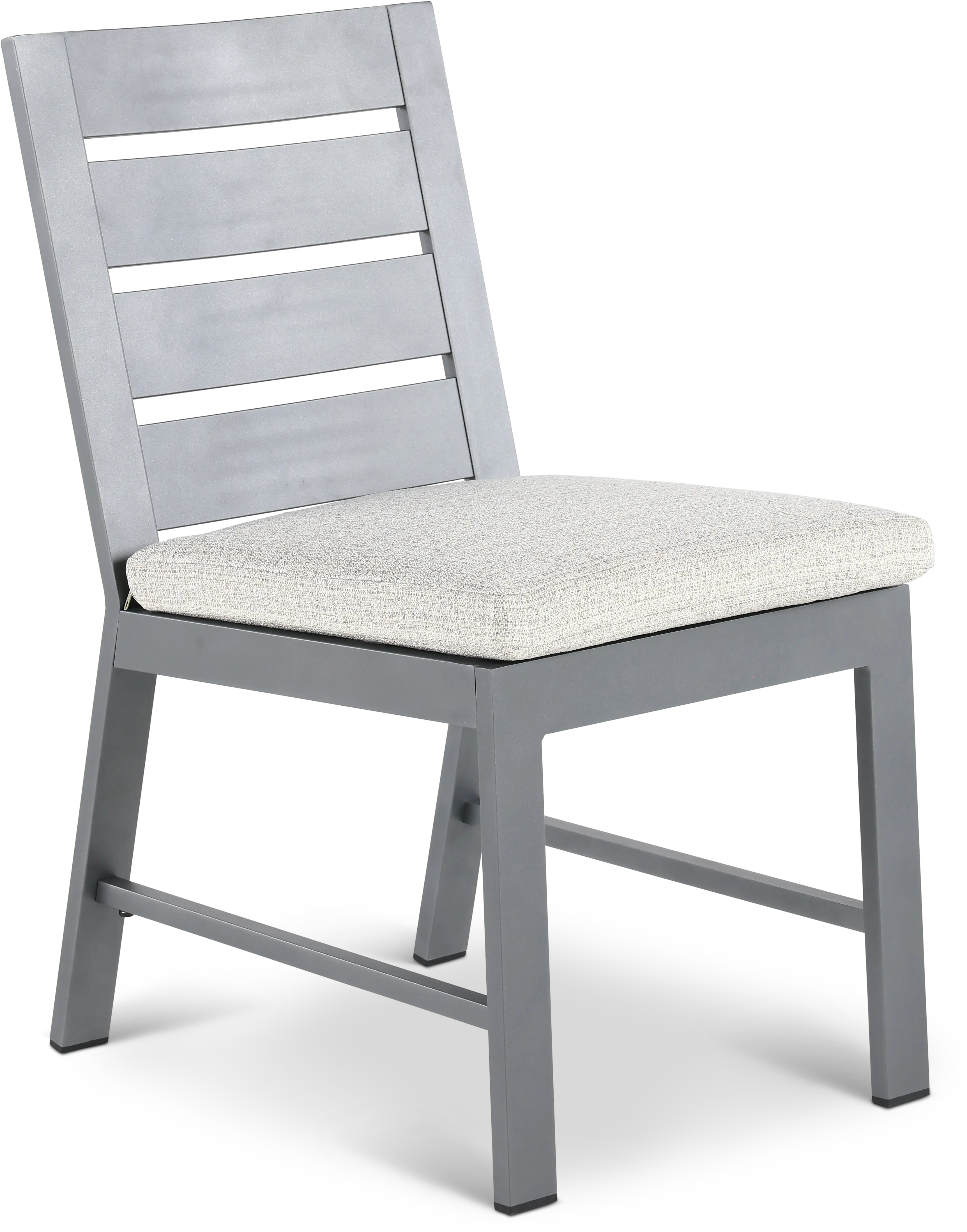 Gibraltar Gray and Beige Armless Dining Chair-1