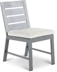 Gibraltar Gray and Beige Armless Dining Chair