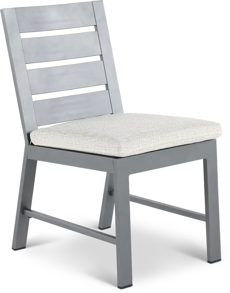 Gibraltar Gray and Beige Armless Dining Chair