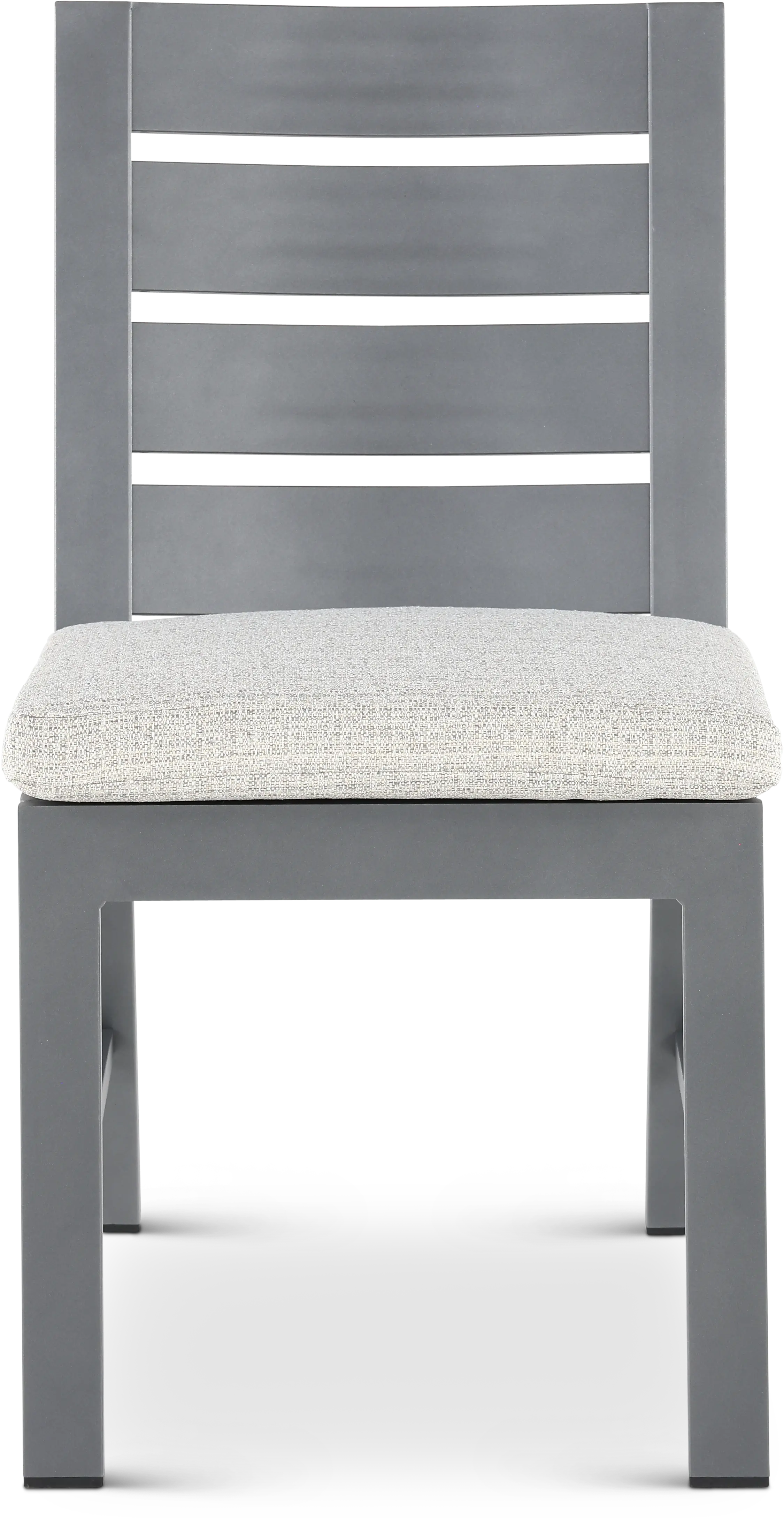 Gibraltar Gray and Beige Armless Dining Chair-4