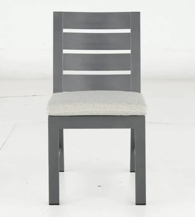 Gibraltar Gray and Beige Armless Dining Chair-5