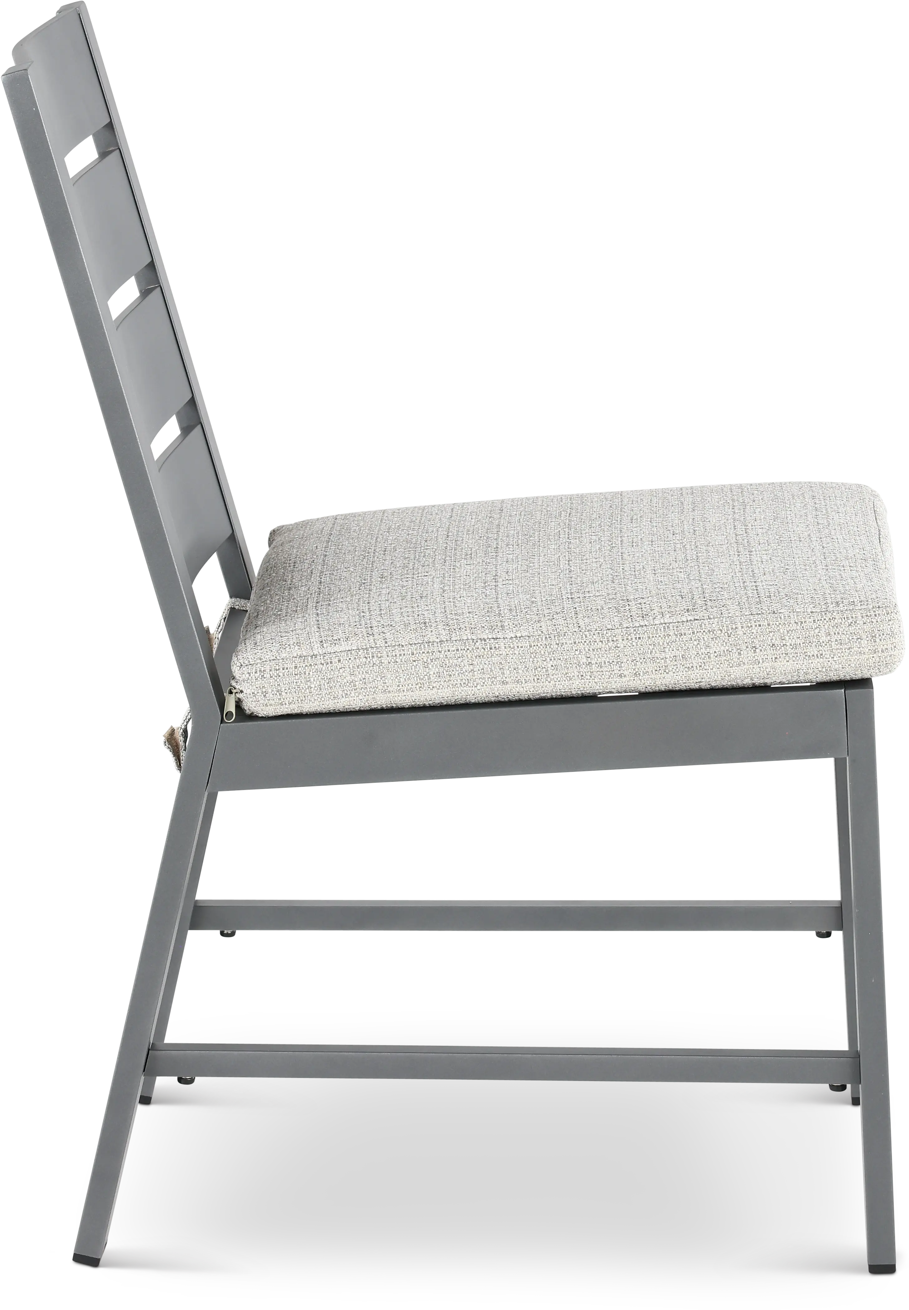 Gibraltar Gray and Beige Armless Dining Chair-6