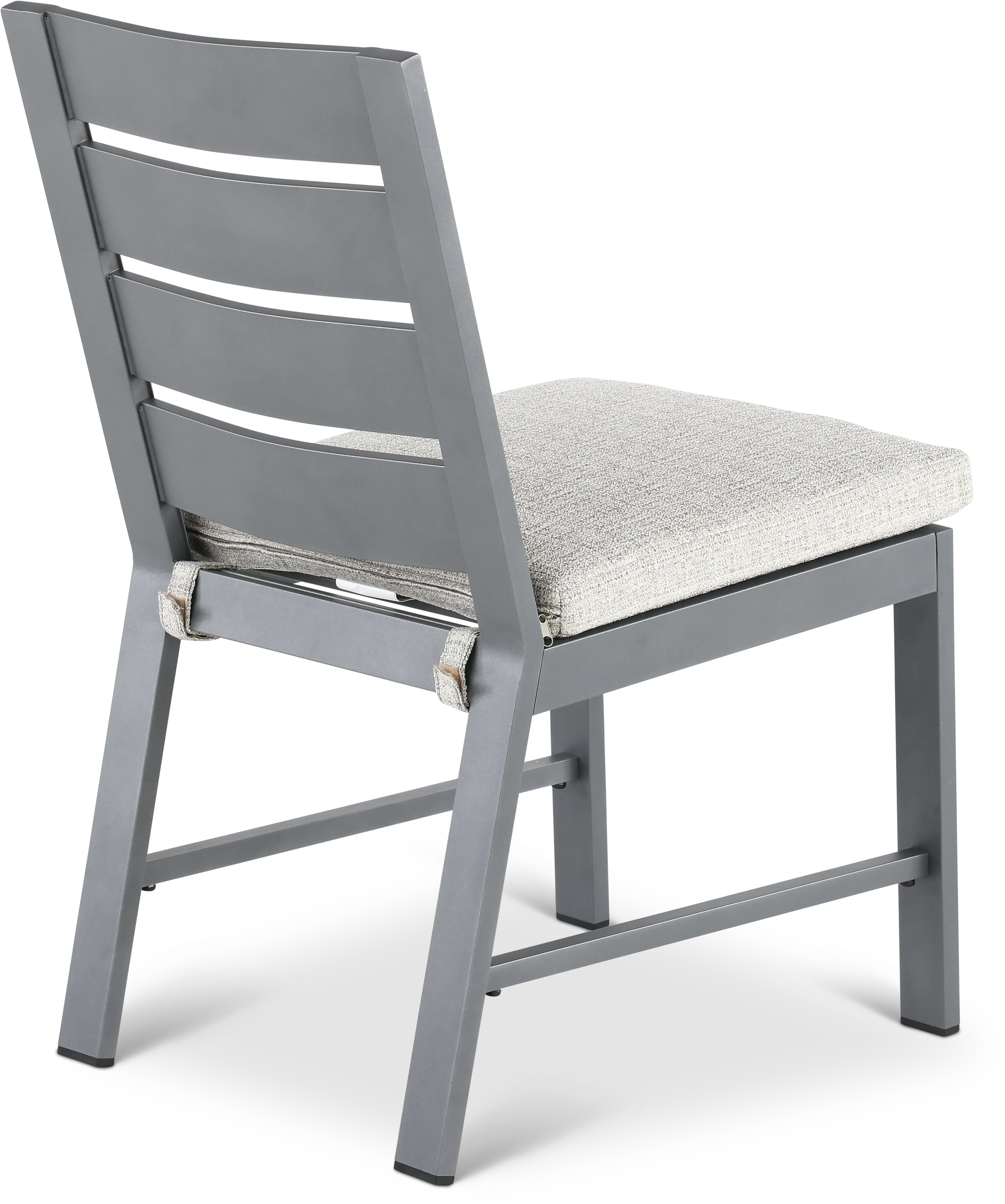 Gibraltar Gray and Beige Armless Dining Chair-7