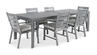 Gibraltar Gray and Beige 7-Piece Dining Table Set