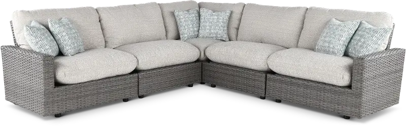 St. Thomas Brown and Beige 5-Piece Patio Sectional