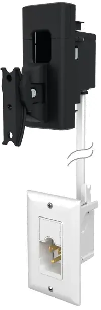 WSWM3IWP-B1 SANUS Tilt & Swivel Speaker Wall Mount and Power Kit