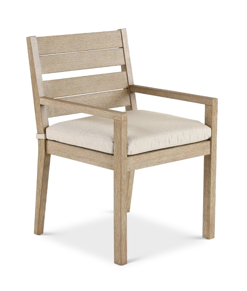 Palm Beach Natural and Beige Patio Dining Chair