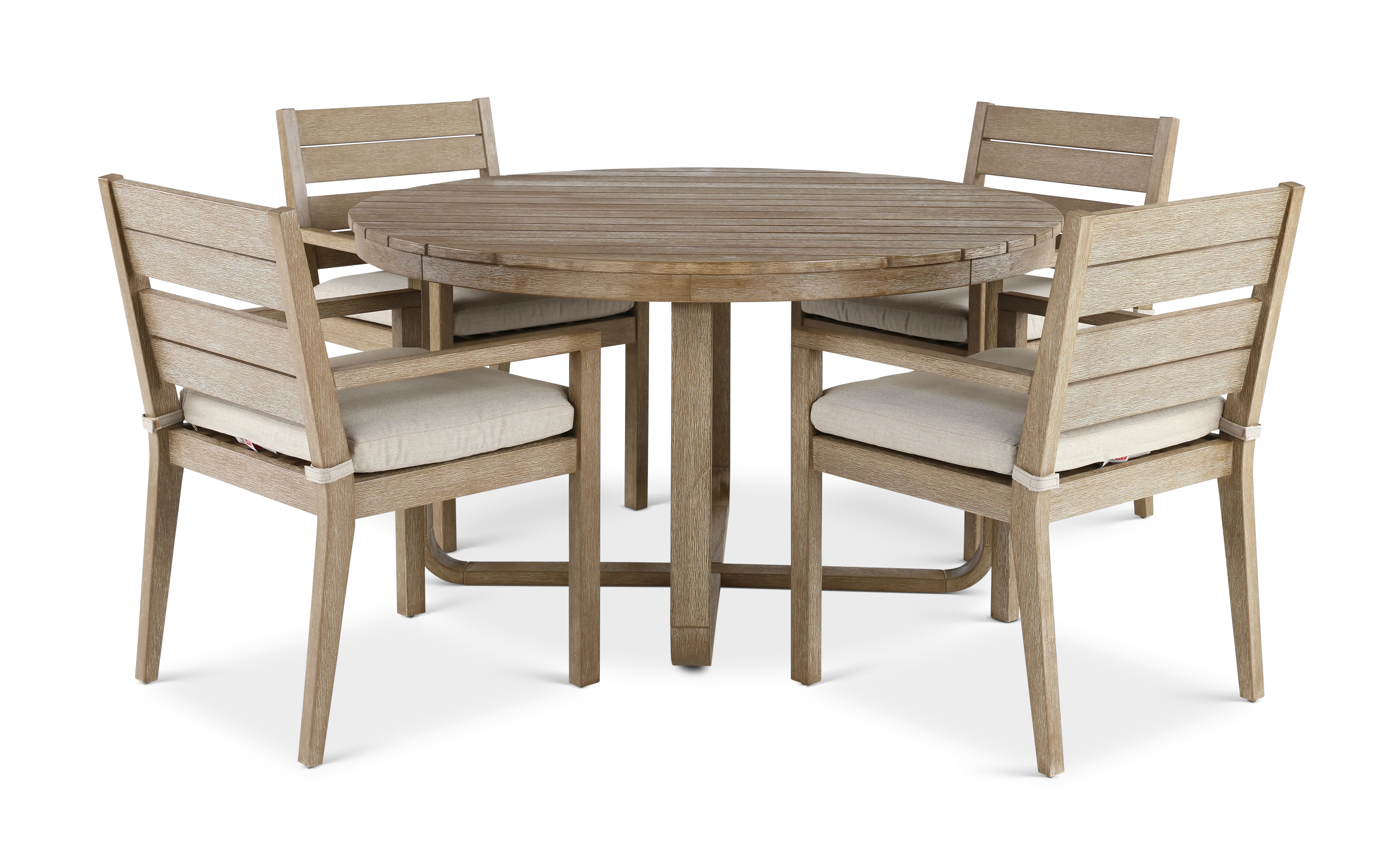 Palm Beach 5 Piece Natural and Beige Patio Dining Set-1