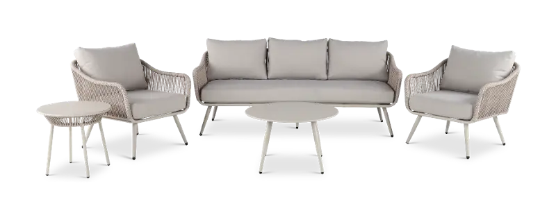 Josephine 5 Piece Natural Patio Seating Set