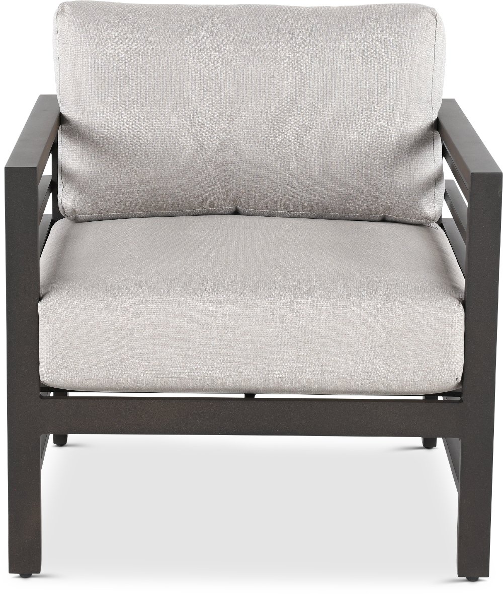 Luca Beige and Black Patio Club Chair