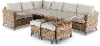 Hanover Brown and White Wicker 5 Piece Patio Seating Set
