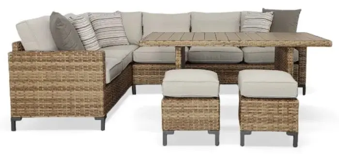 Hanover Brown and White Wicker Patio Seating Set-2