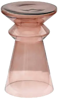 DNR001-181313 Donora Rose Glass End Table