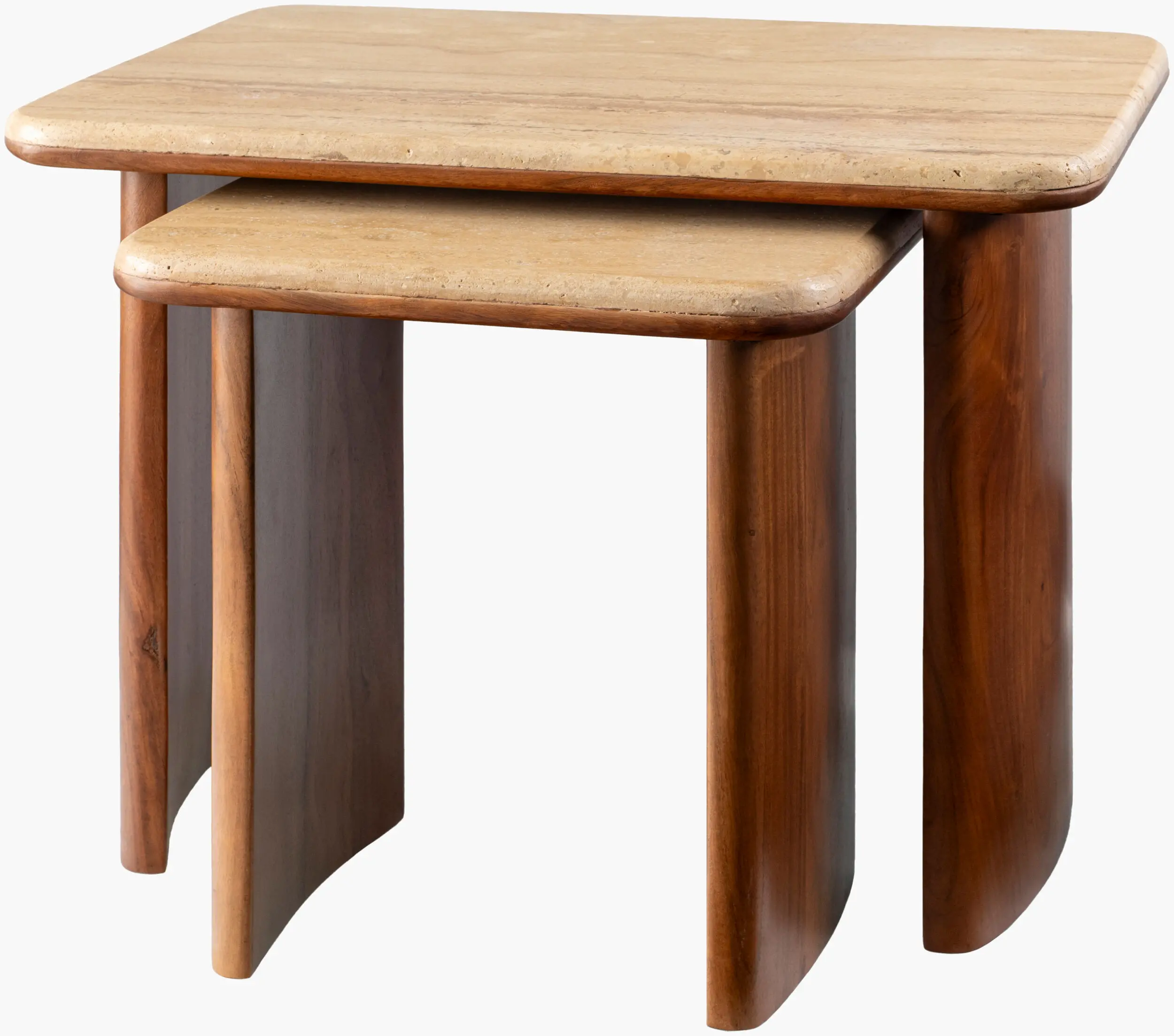 UAN001-SET Aluna Wood and Stone Nesting End Tables-3