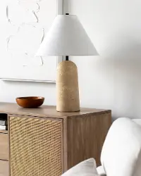 AGA-008 Agate Travertine Accent Table Lamp