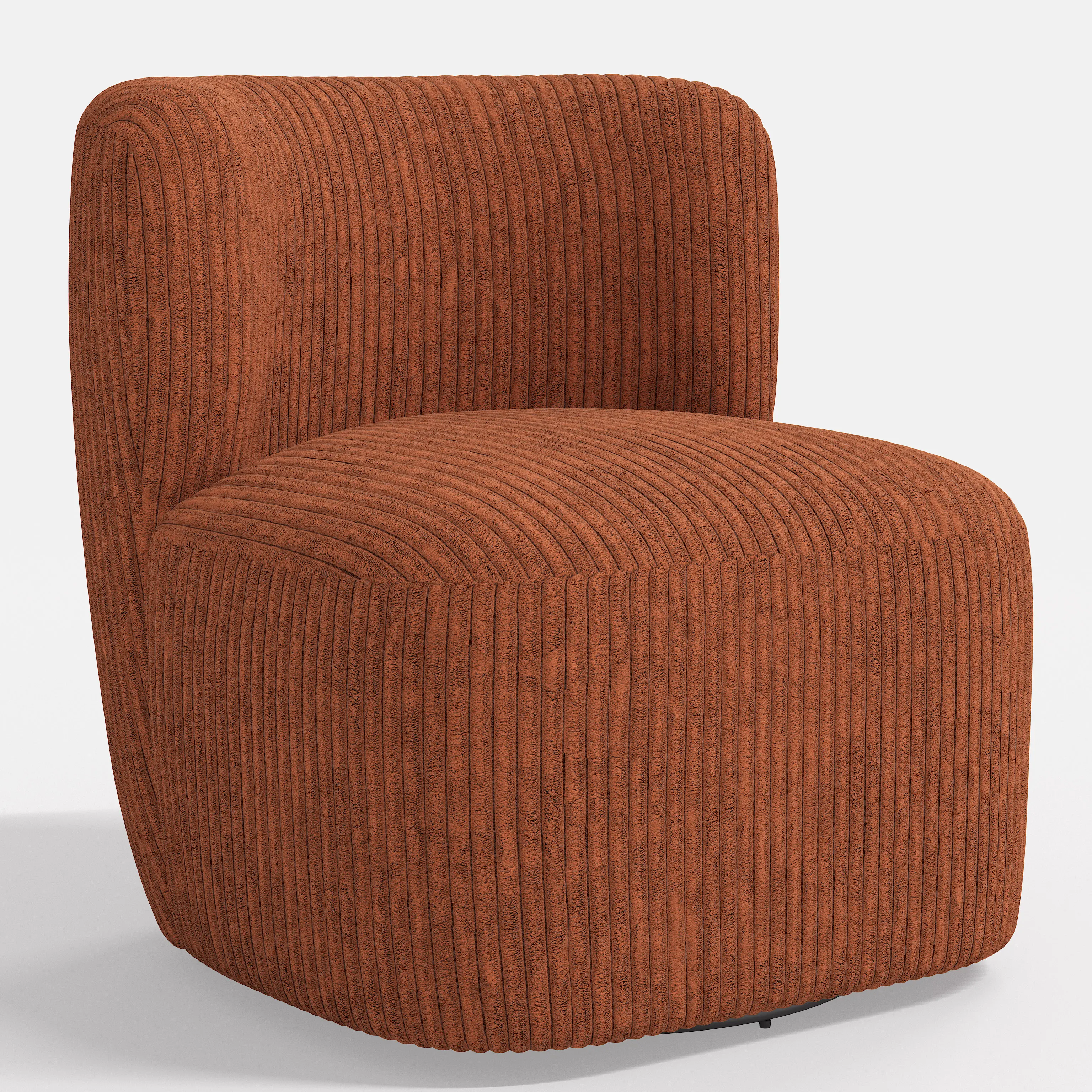 20-10CRVLRST Neko Corded Velvet Rust Swivel Chair-1