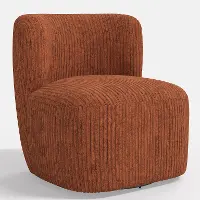 20-10CRVLRST Neko Corded Velvet Rust Swivel Chair