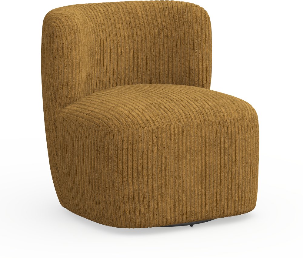 Neko Corded Velvet Amber Swivel Chair
