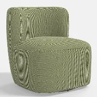 20-10HNDAVC Neko Houndstooth Avocado Swivel Chair