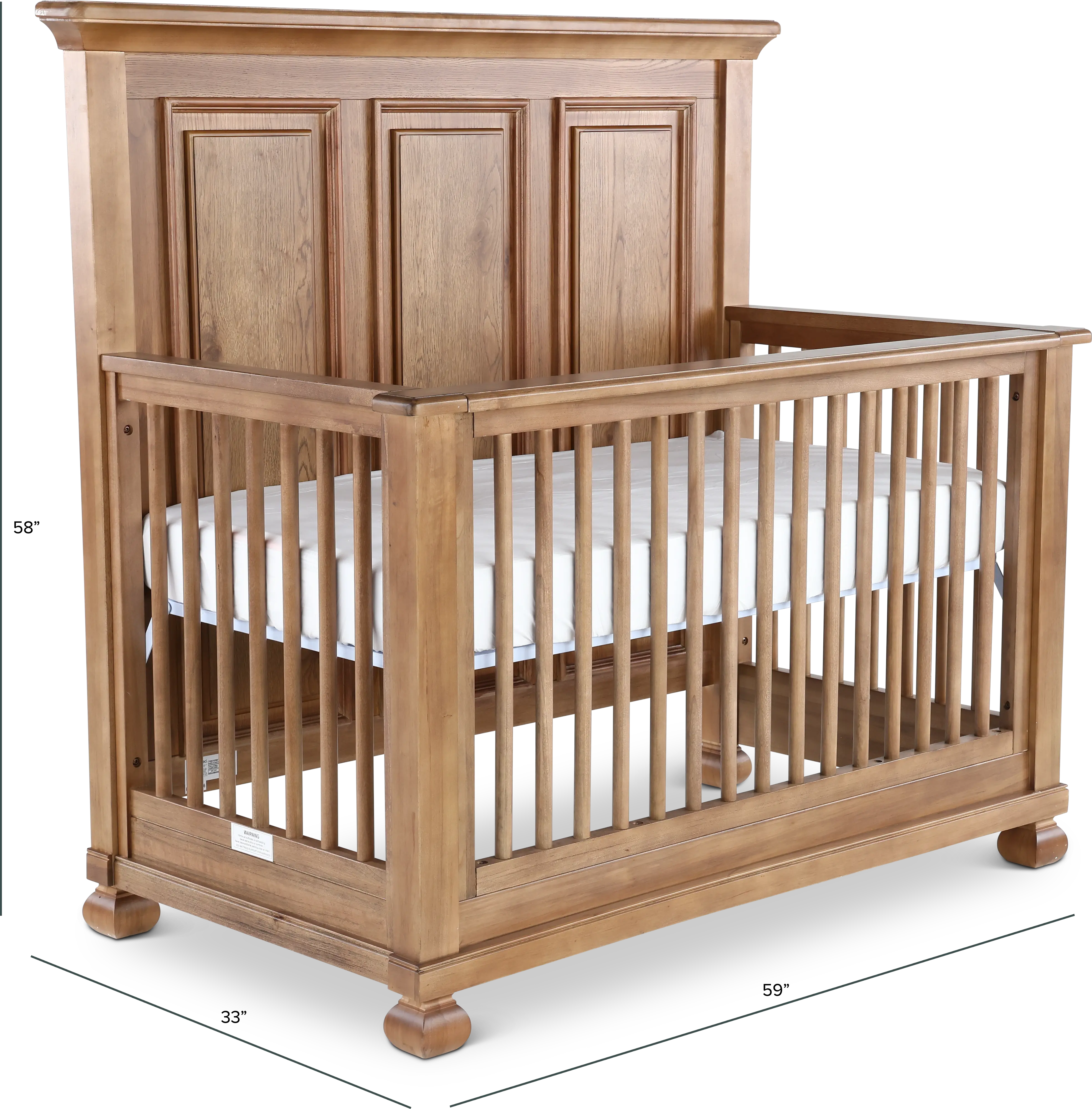 Solvang Nutmeg Brown Convertible Crib-3