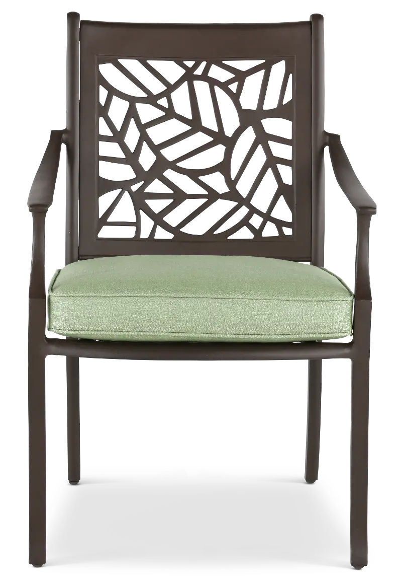 Thurston Gray and Green Patio Dining Chair