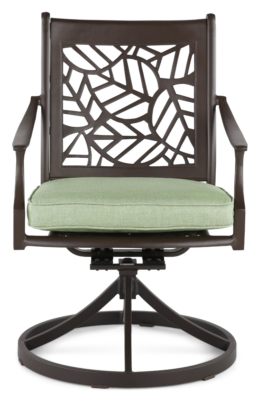 Thurston Gray and Green Patio Swivel Dining Chair